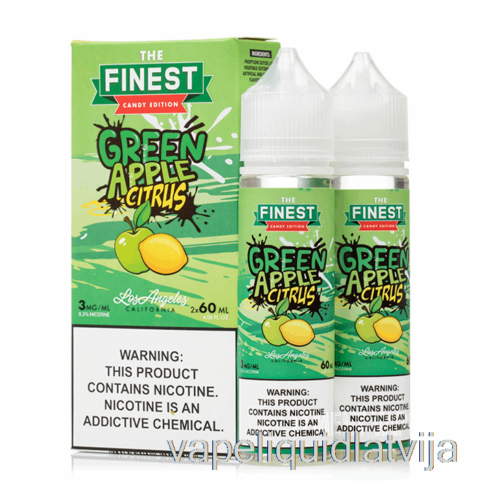 Green Apple Citrus - Finest Candy Edition - 120ml 0mg Vape šķidrums